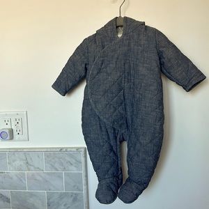 Baby gap chambray quilted bunting suit